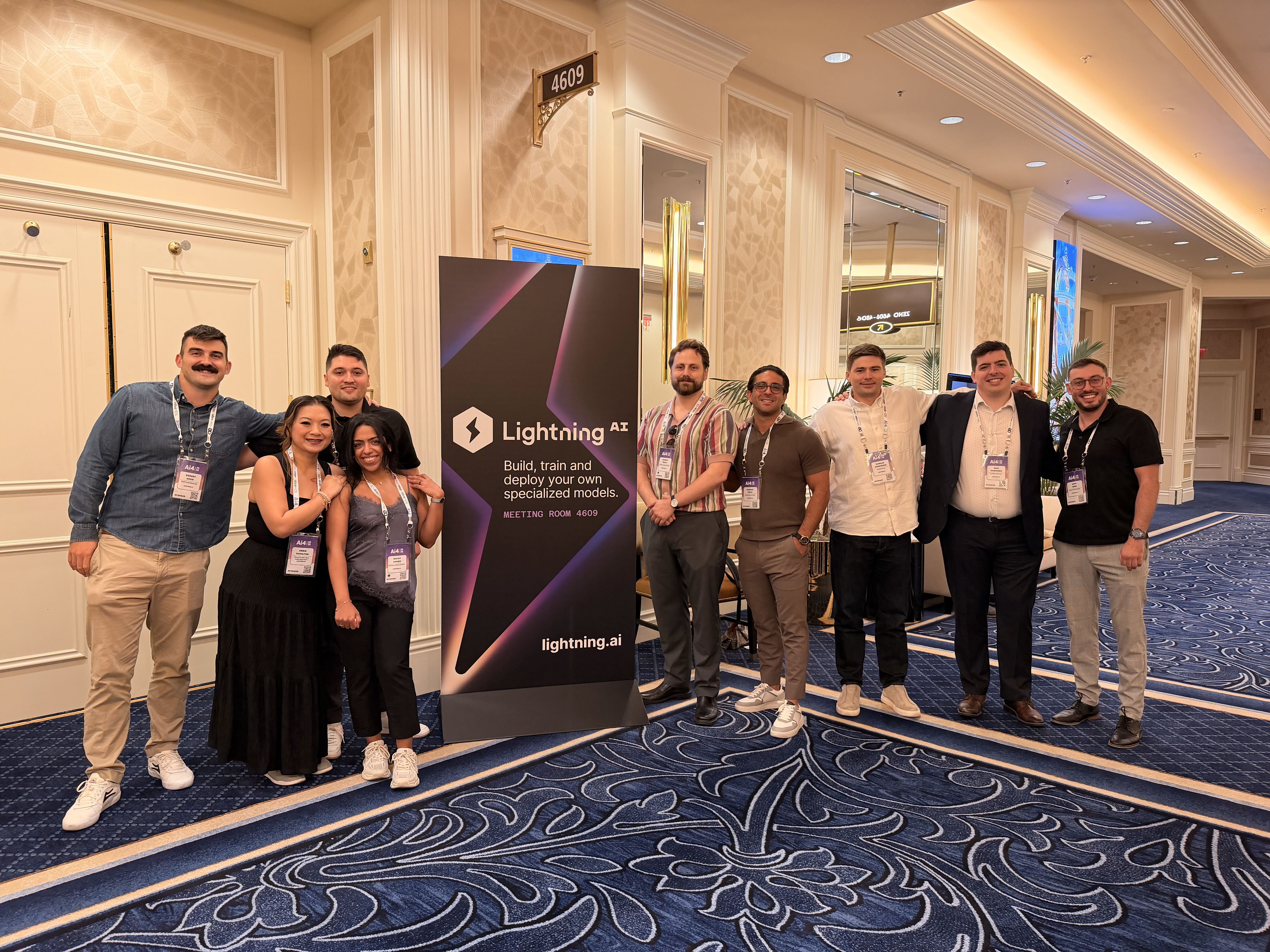 The Lightning AI team at Ai4 2026.