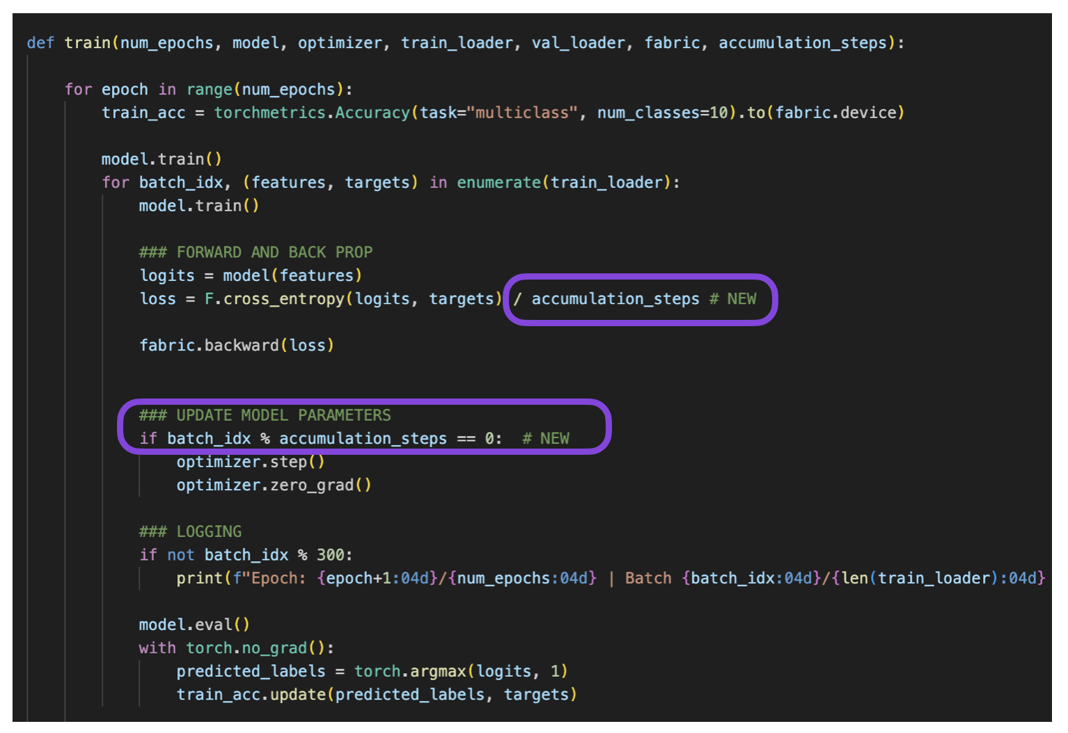 Code modification in 05_gradient-accum.py
