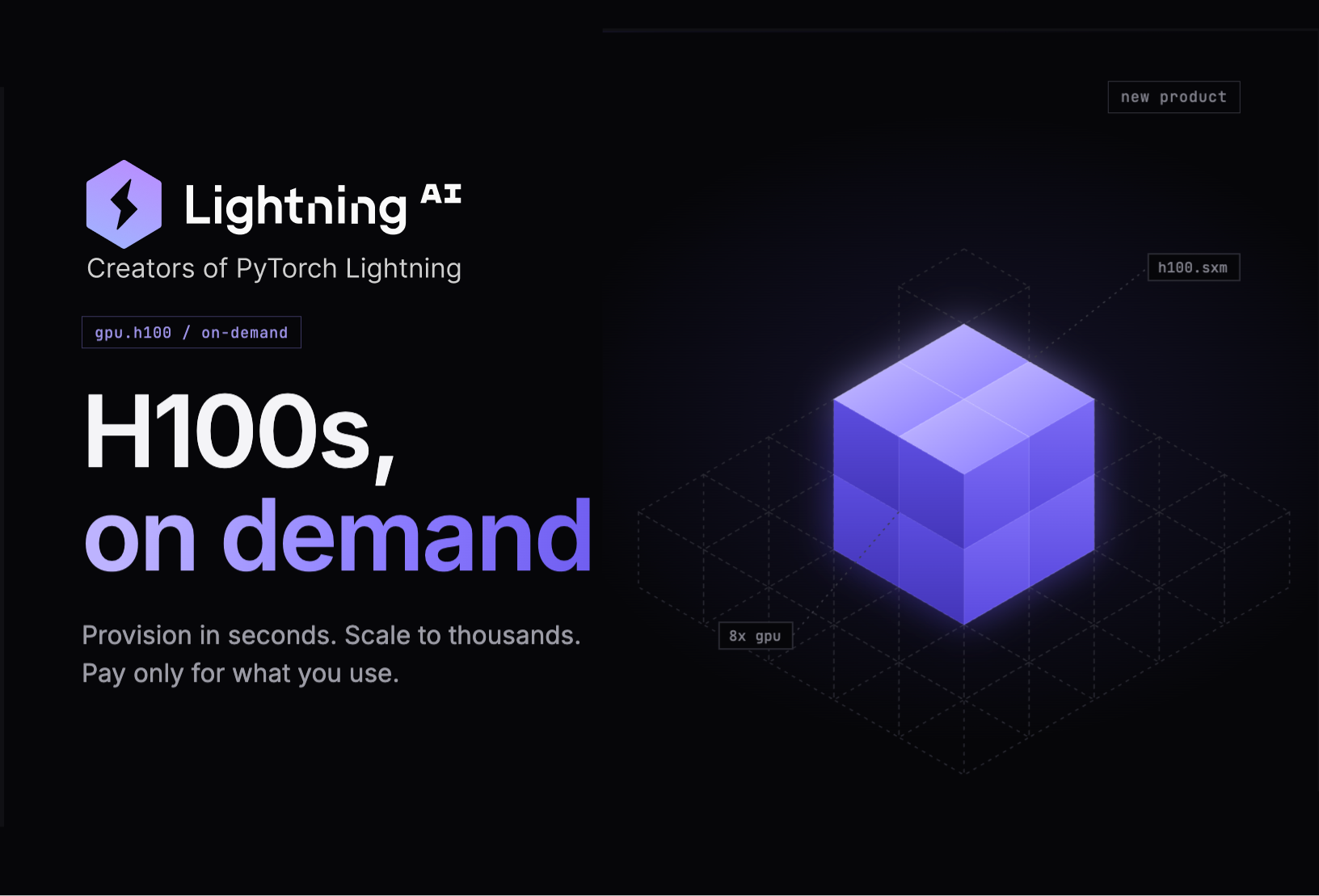 Introducing Lightning Cloud: instant H100 access on Lightning’s fully-integrated training and experimentation cloud