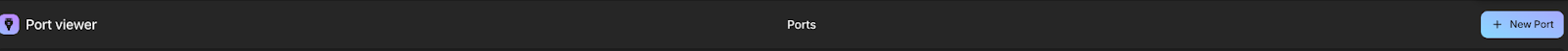 Click "New Port" at the top right
