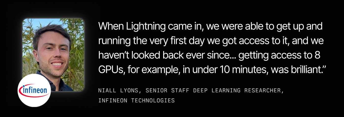 Niall Lyons, Senior Staff Deep Learning Researcher, discussing access to on-demand GPUs on the Lightning platform
