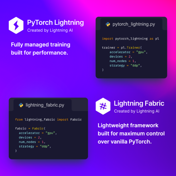 When to Use PyTorch Lightning or Lightning Fabric