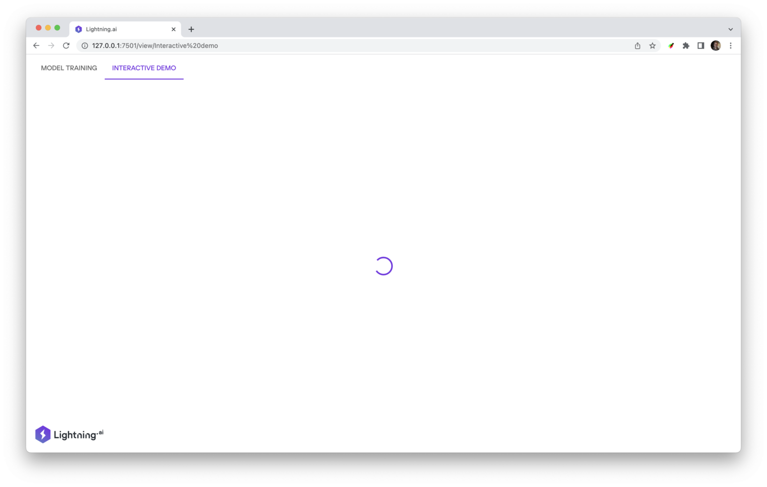“Loading” Interactive Demo tab