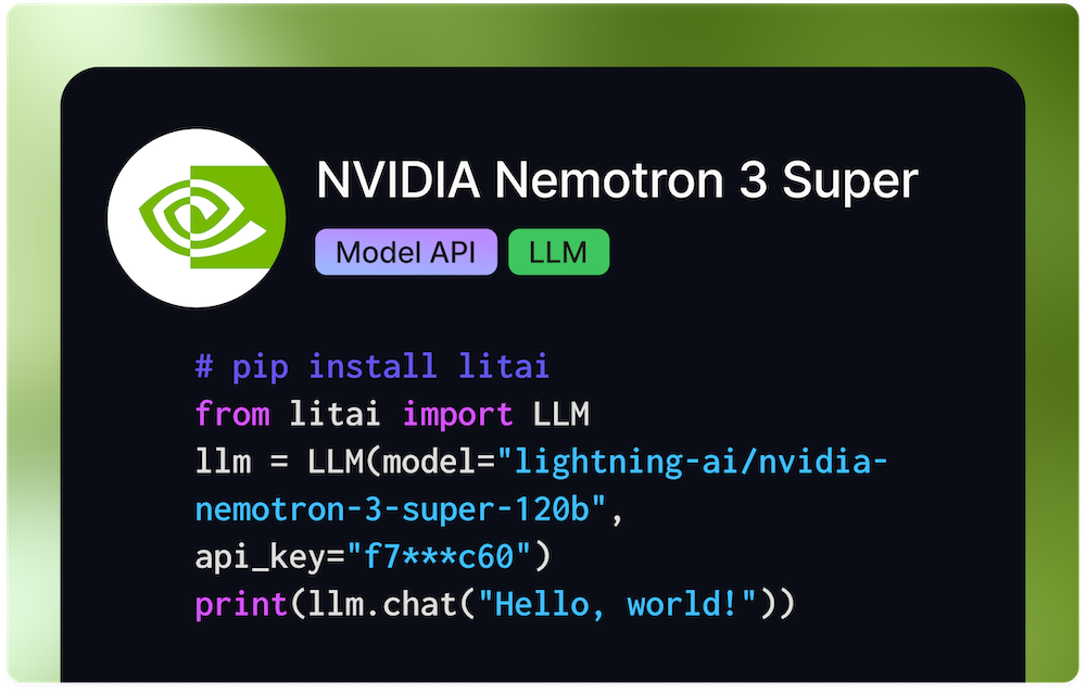 Building Reliable Agent Systems with NVIDIA Nemotron 3 Super on Lightning