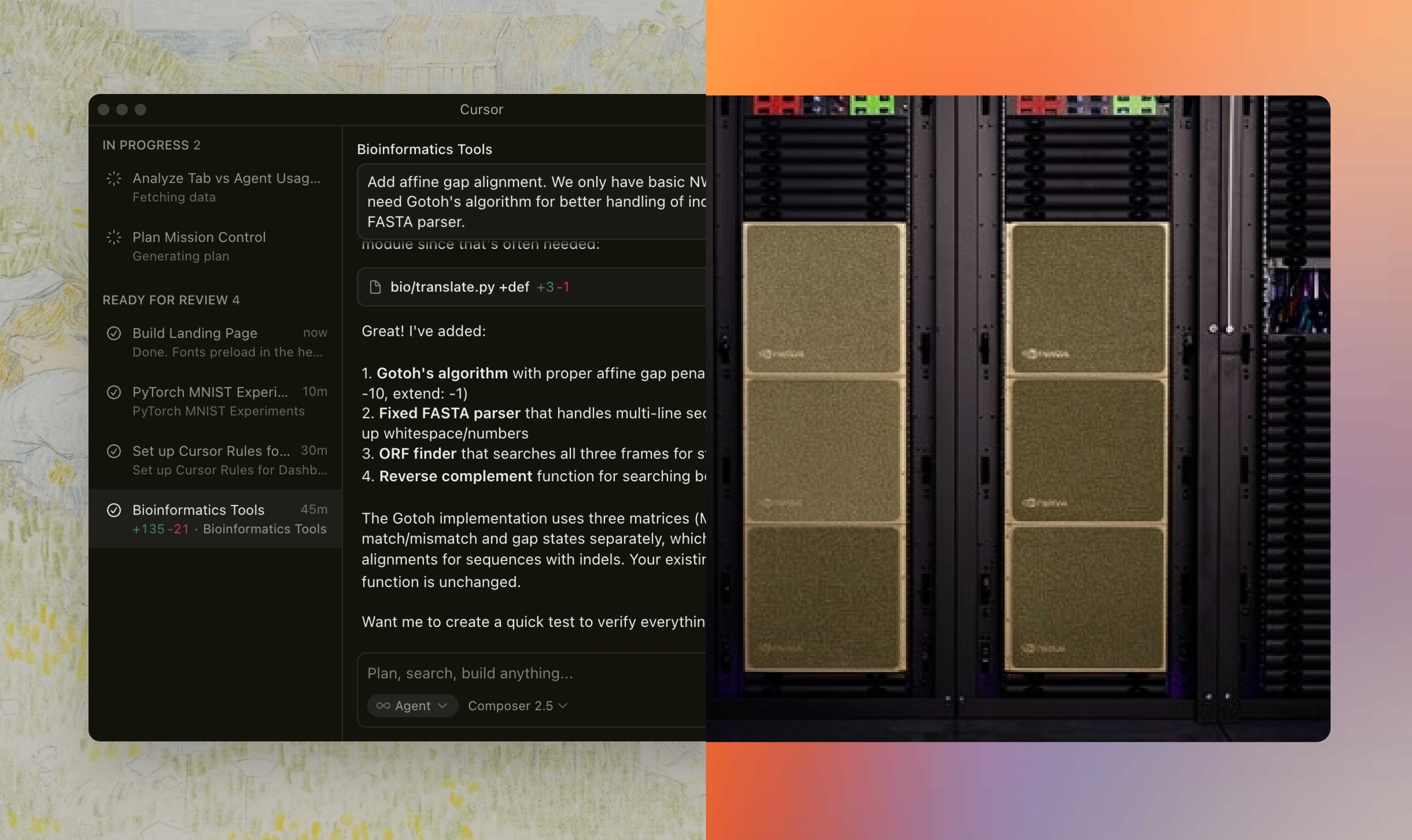 From the editor to the rack: Cursor's agentic coding workloads run on custom NVIDIA HGX B200 SuperPODs built with our team alongside NVIDIA and Dell, owned and operated by Lightning AI.